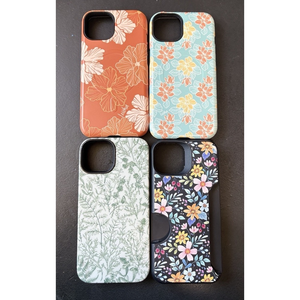 iPhone 14 Phone Case Lot  (Casely / Scooch / Leiohu) Lot of 4 Floral